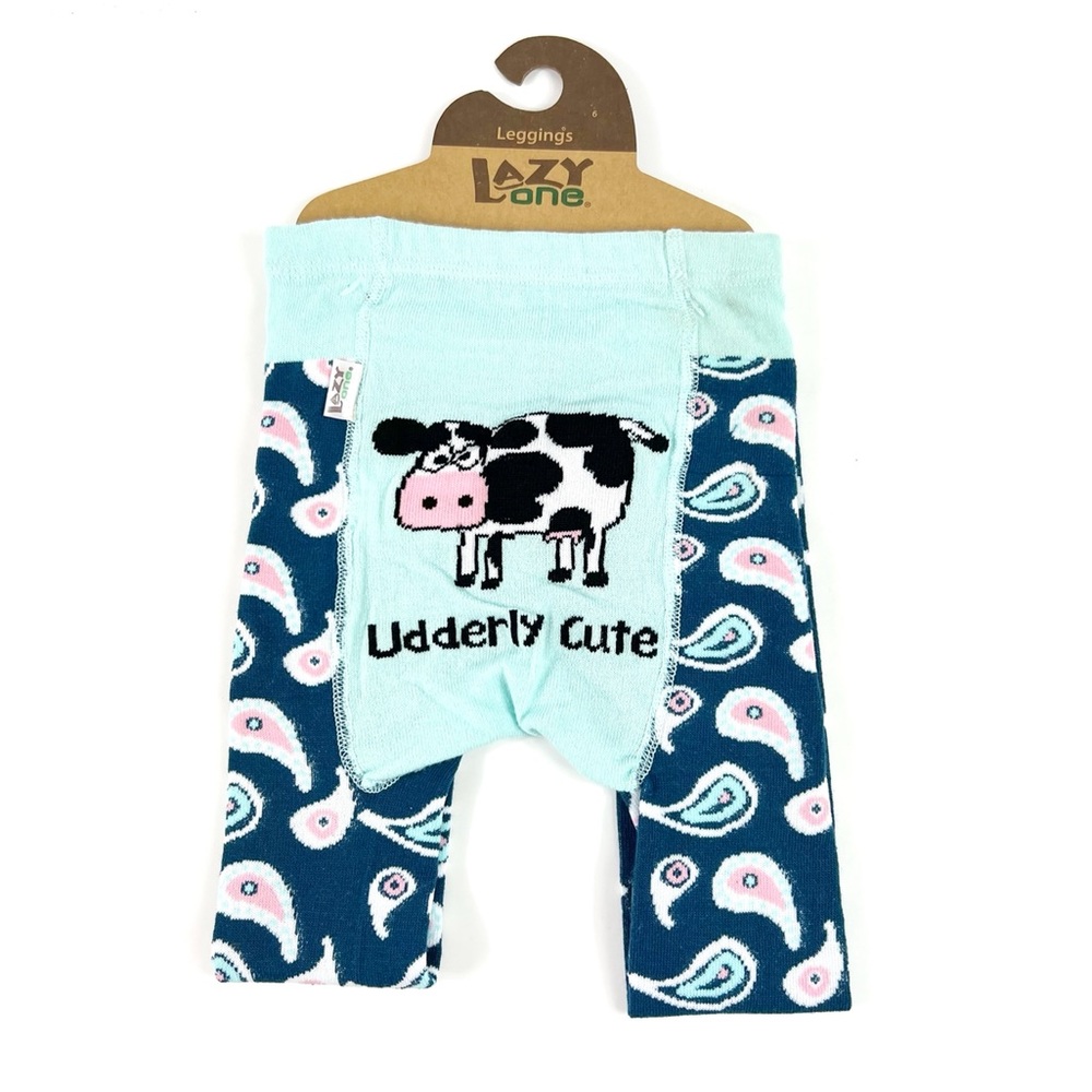 NEW Girls 6 Lazy One Utterly Cute Cow Leggings